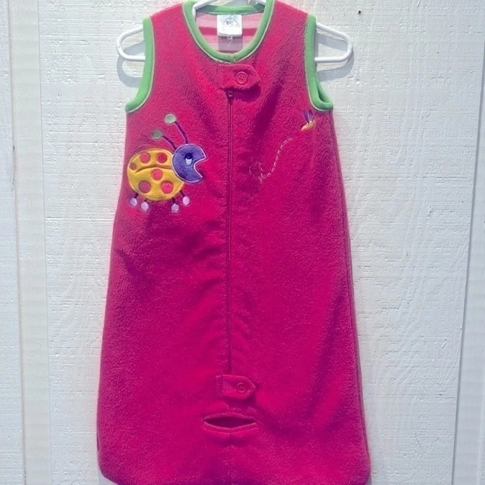 Fleece zip up‎ Big Softie pink Carseat blanket sleeper